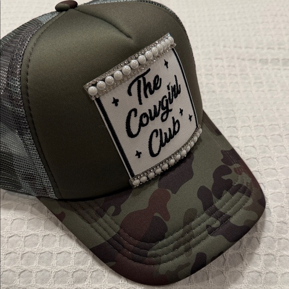 Camouflage Trucker Hat with 'The Cowgirl Club' Patch - Picture 4 of 4